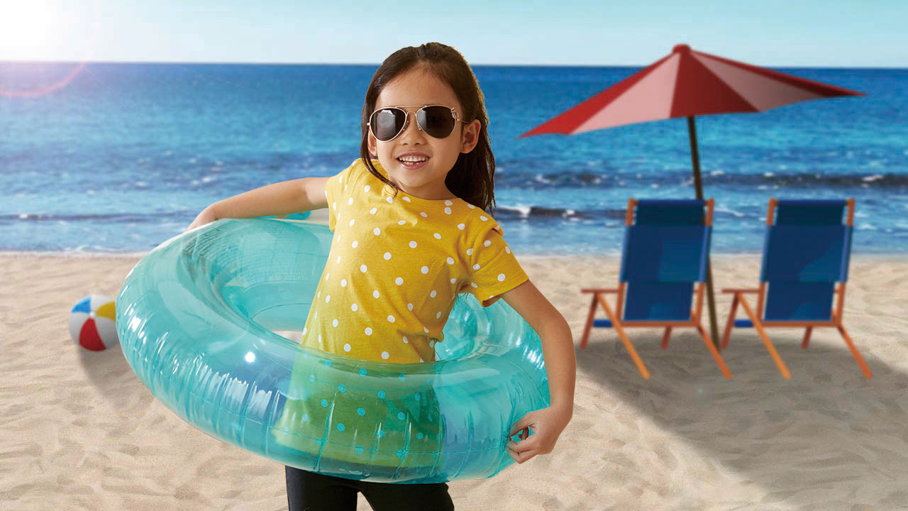 Kid at the beach